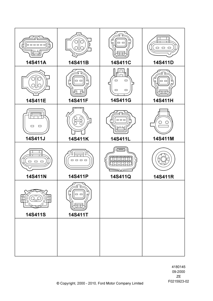 45D - Pigtail Wiring Kits, Sensors; 18/SEP/2000-12/MAY/2004
