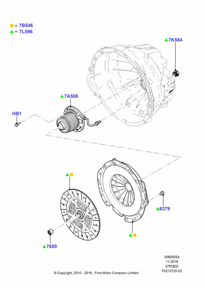 05A - Clutch, 3.7L 4V PFI V6 NA Gas, Manual Transmission; 22/MAR/2010-27/JUN/2014