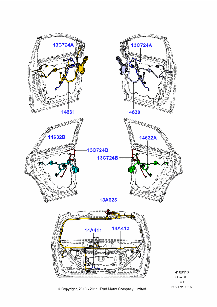13D - Wiring - Body Closures, Lincoln/Mercury Series; 12/JUL/2010-24/DEC/2014