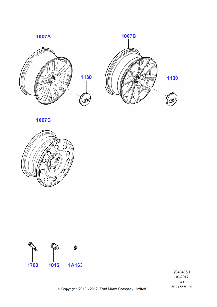05H - Wheels, With 17" Wheels; 12/JUL/2010-24/DEC/2014