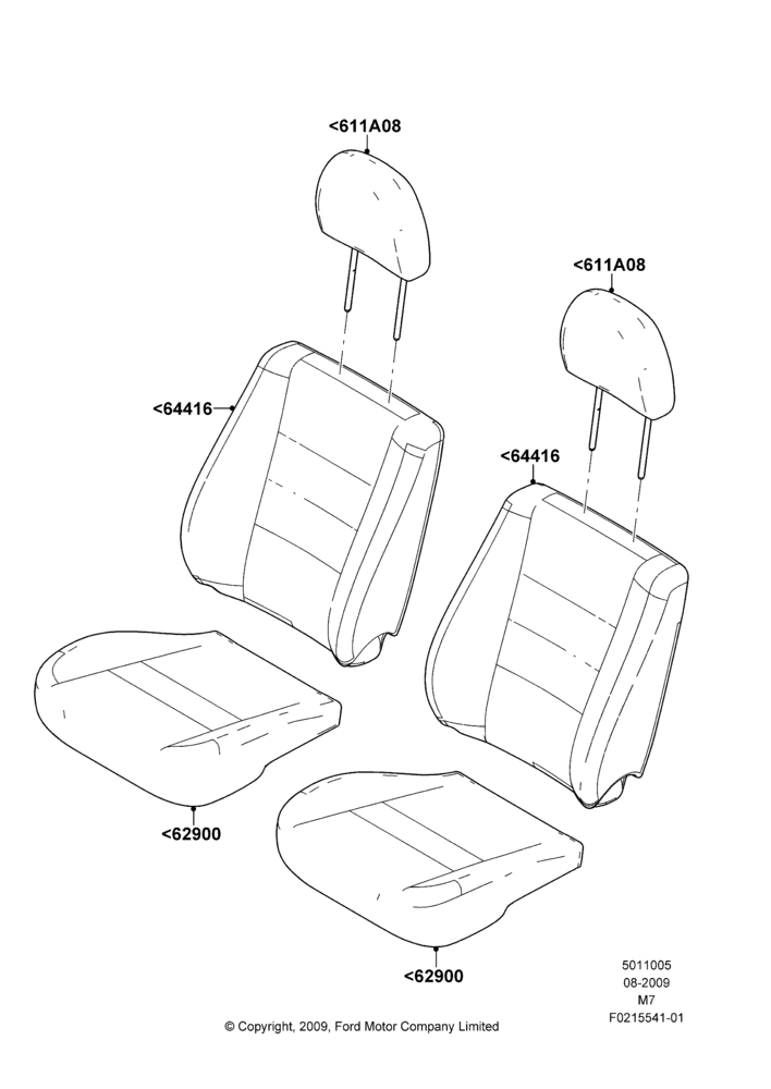 05H - Front Seat Covers, Lincoln/Mercury Series; 27/JUL/2009-29/NOV/2010