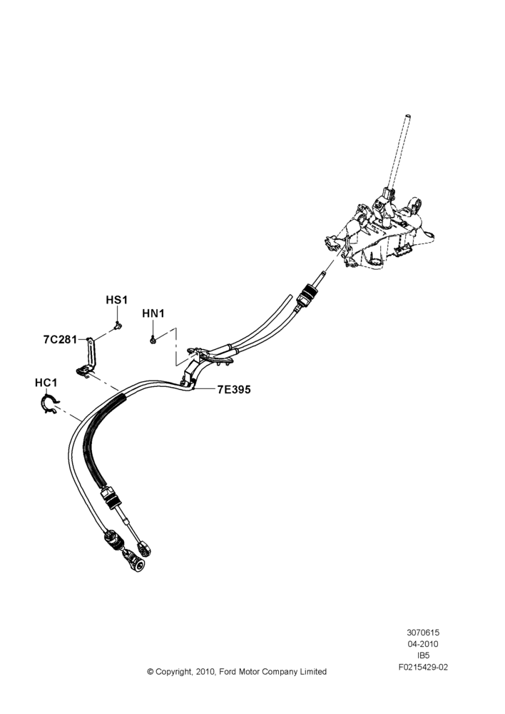 15P - Gear Change Cables - Manual Transm, B5/IB5; 26/APR/2010-27/APR/2013