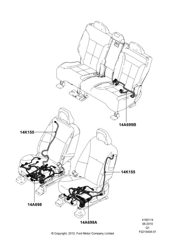 14D - Wiring - Seats, Lincoln/Mercury Series; 12/JUL/2010-24/DEC/2014