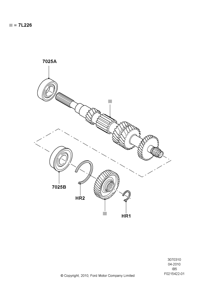 10D - Input Shaft, Gear Sets & Bearings, B5/IB5; 26/APR/2010-27/APR/2013