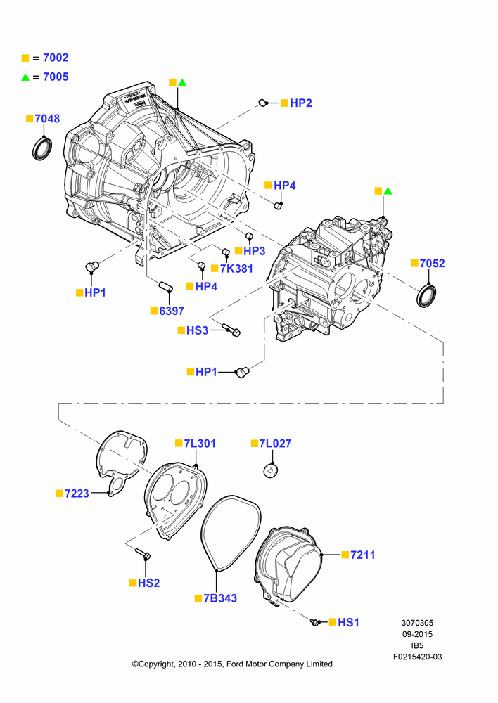 05D - Manual Transmission and Case, B5/IB5; 26/APR/2010-27/APR/2013