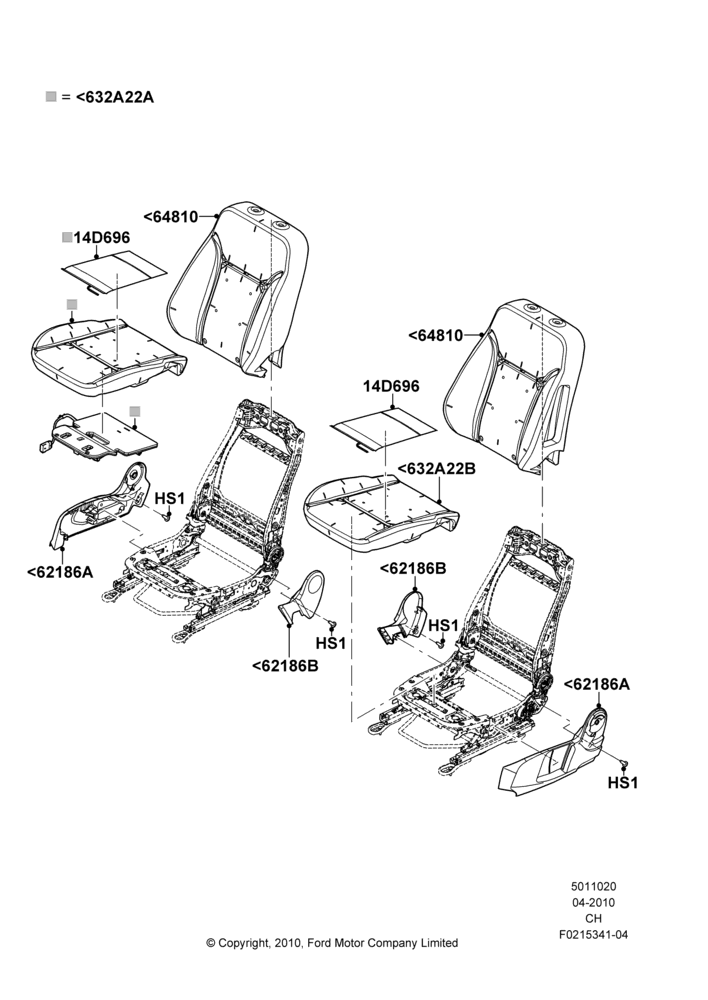 20B - Front Seat Pads/Valances & Heating, With Drivers Heated Seat, With Heated Passenger Seat; 26/APR/2010-05/DEC/2011