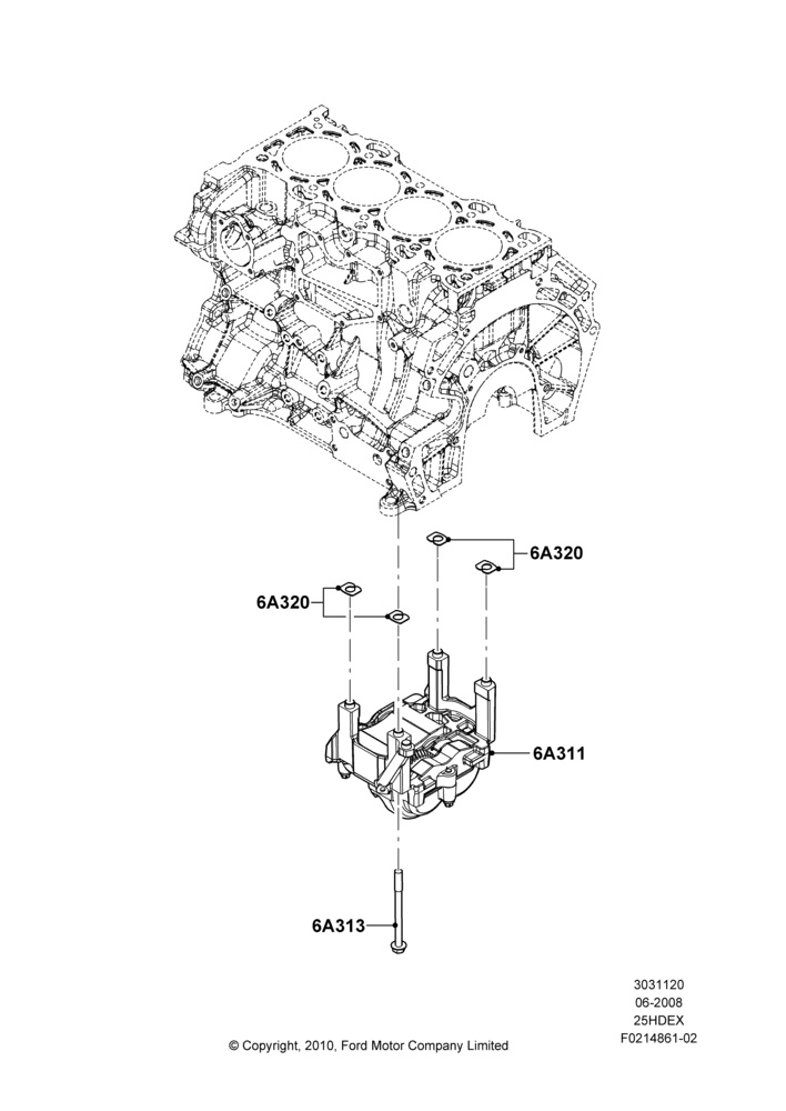 20A - Balance Shafts and Drive, 2.5L Duratec (110kW/150PS); 23/JUN/2008-29/APR/2012
