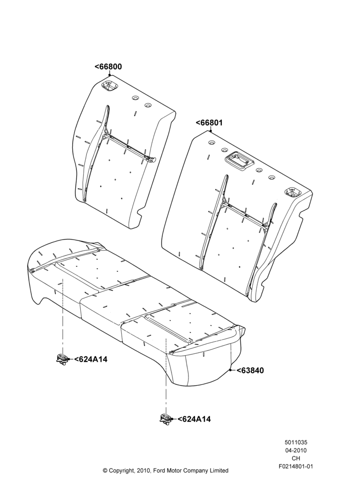 35B - Rear Seat Pads/Valances & Heating, 5 Door Sedan; 26/APR/2010-27/APR/2013