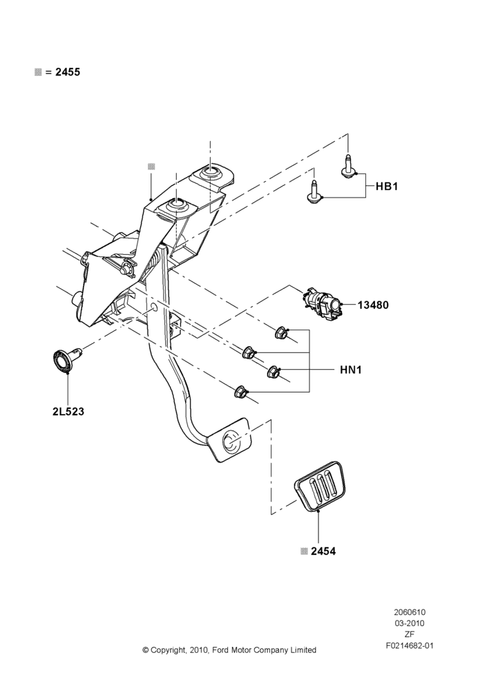 10D - Brake and Clutch Controls, Automatic Transmission; 22/MAR/2010-27/JUN/2014