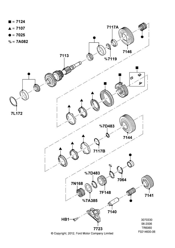 30A - Transmission Counter Shaft Cluster, 6 Speed Manual Transmission (T56); 06/JUN/2006-26/FEB/2009