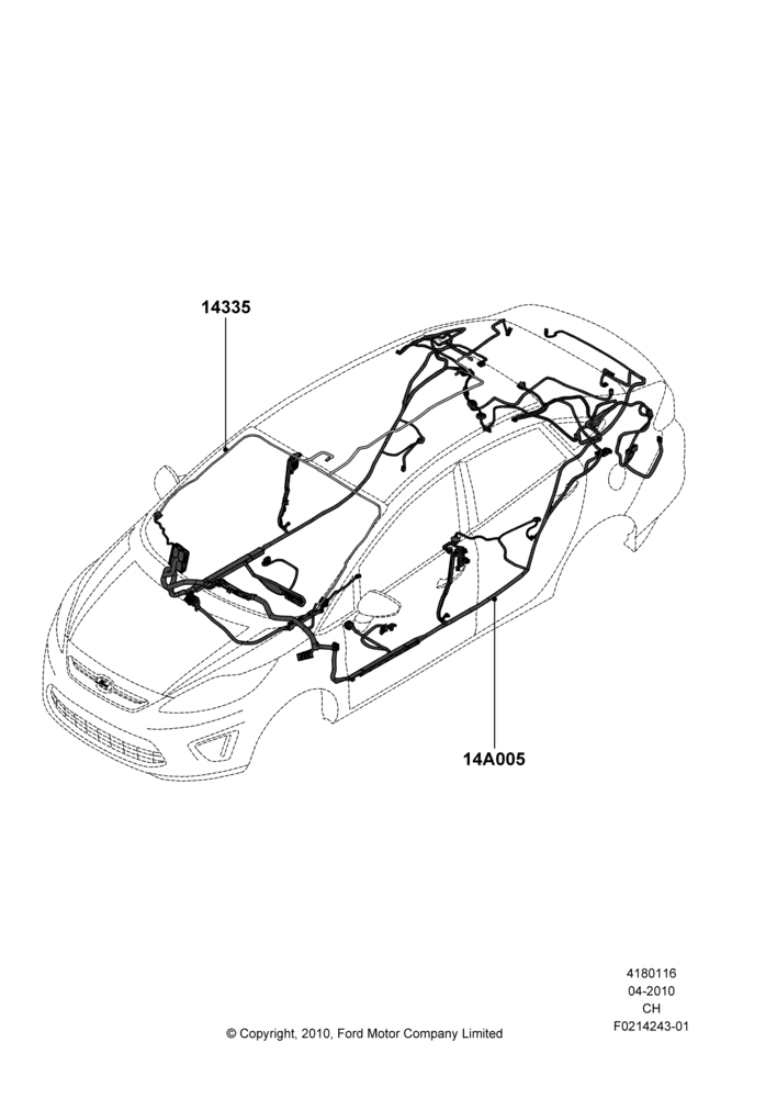 16B - Wiring - Body And Roof Console, 4 Door Sedan; 26/APR/2010-27/APR/2013