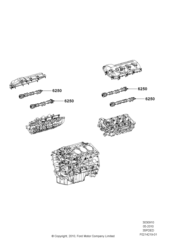 10D - Camshaft, 3.5L Cyclone V6 Petrol TIVCT; 06/FEB/2012-01/MAR/2019