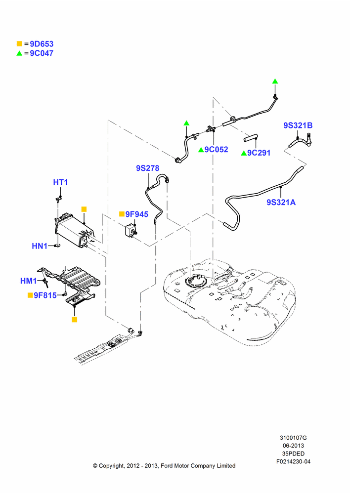07G - Fuel Vapour System, 3.5L Cyclone V6 Petrol TIVCT; 06/FEB/2012-01/MAR/2019