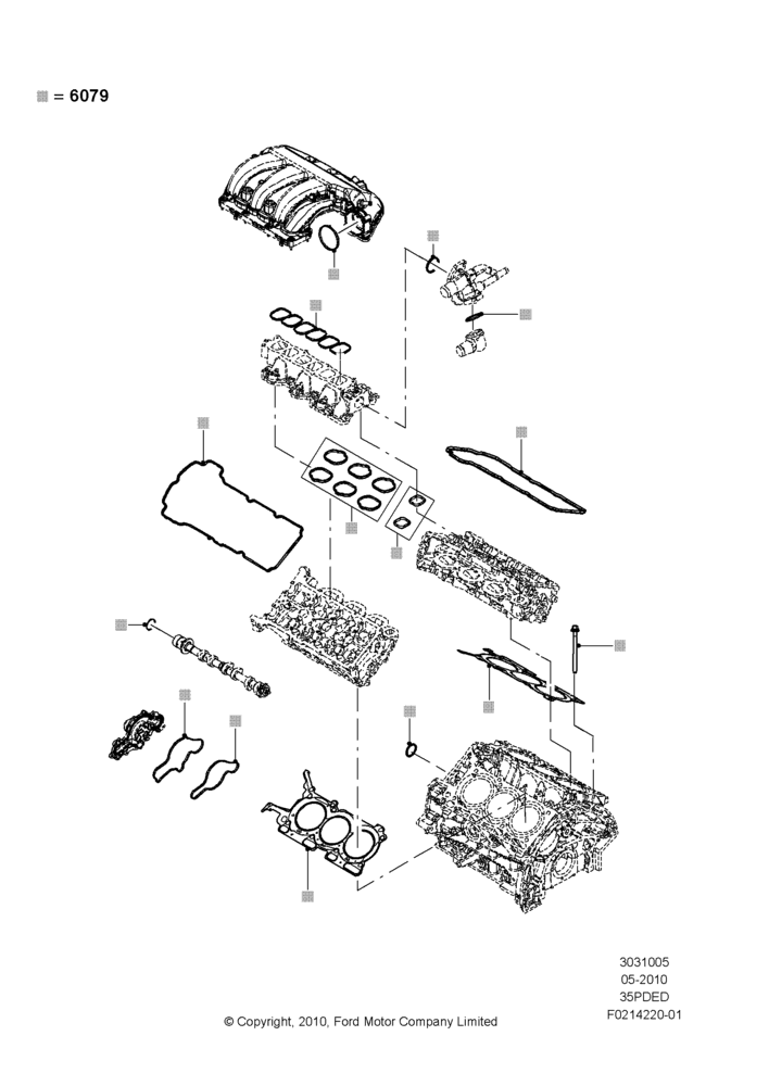 05D - Engine Gasket Kits, 3.5L Cyclone V6 Petrol TIVCT; 06/FEB/2012-01/MAR/2019