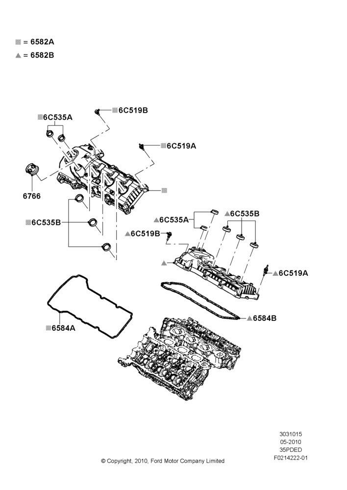 15D - Cylinder Head Cover, 3.5L Cyclone V6 Petrol TIVCT; 06/FEB/2012-01/MAR/2019