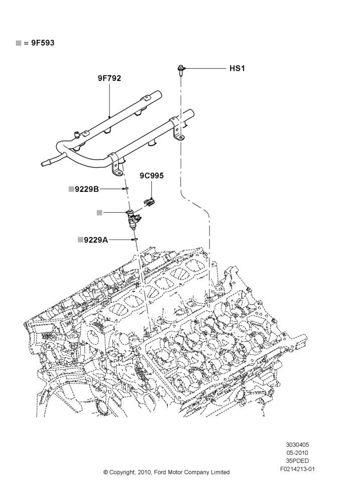 05D - Fuel Injectors and Pipes, 3.5L Cyclone V6 Petrol TIVCT; 06/FEB/2012-01/MAR/2019