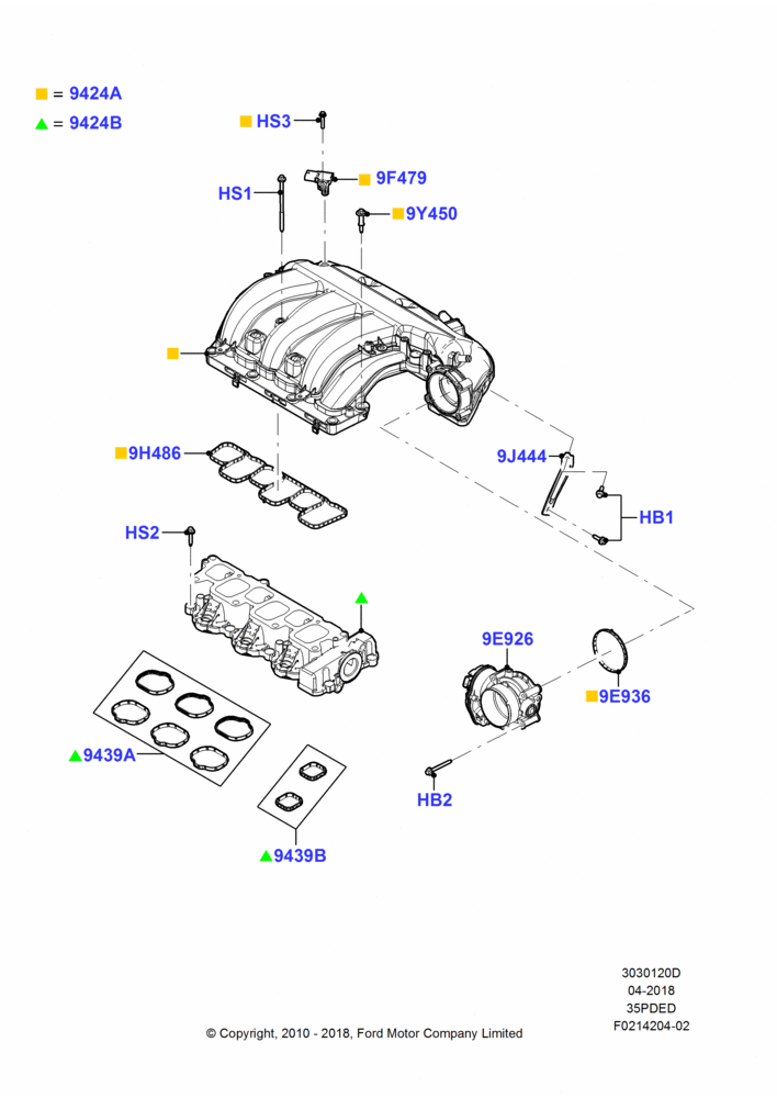 20D - Intake Manifold, 3.5L Cyclone V6 Petrol TIVCT; 06/FEB/2012-01/MAR/2019