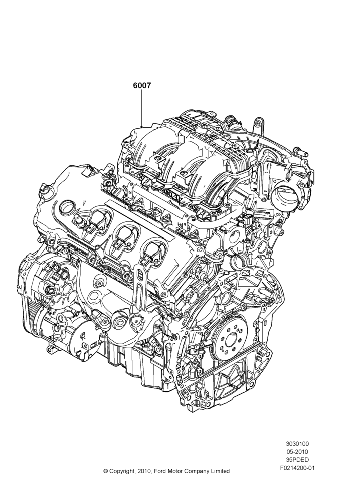 00D - Engine Assy Fully Dressed, 3.5L Cyclone V6 Petrol TIVCT; 06/FEB/2012-01/MAR/2019