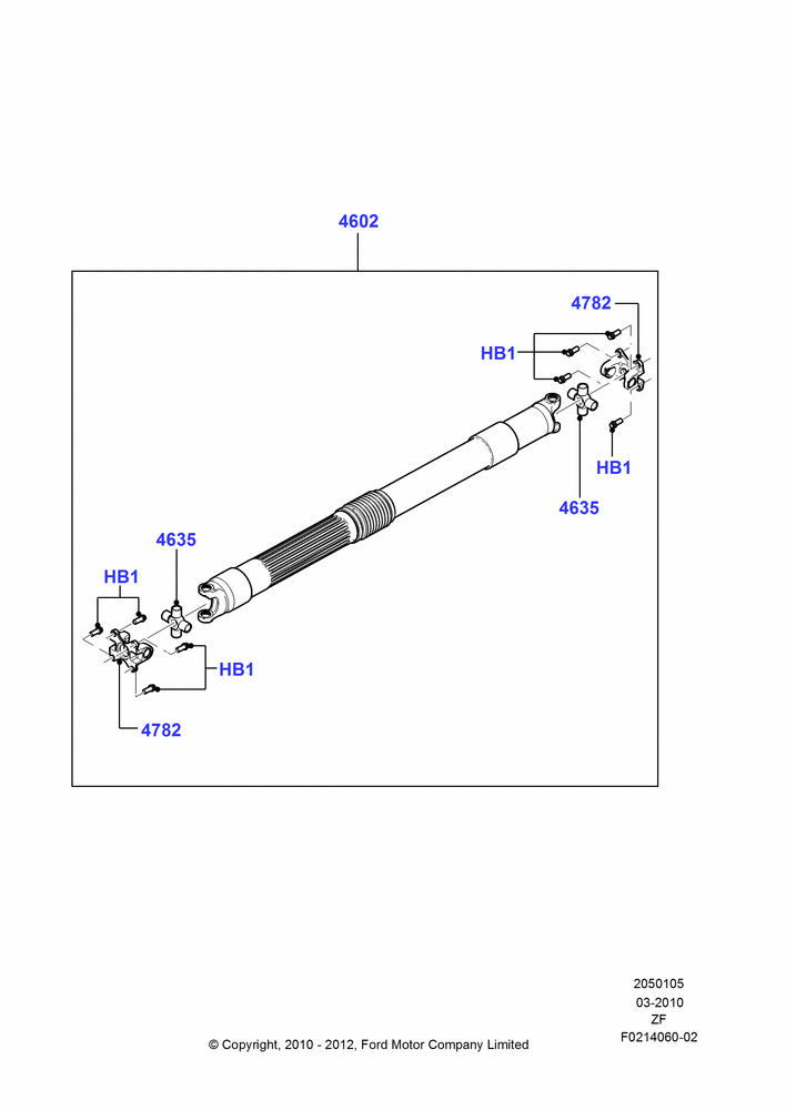 Drive Shaft - Rear Axle Drive, 3.7L 4V PFI V6 NA Gas