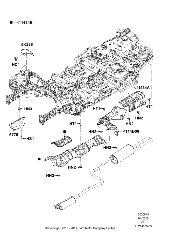 15A - Splash and Heat Shields, Less Fuel Economy Pack; 26/APR/2010-27/APR/2013