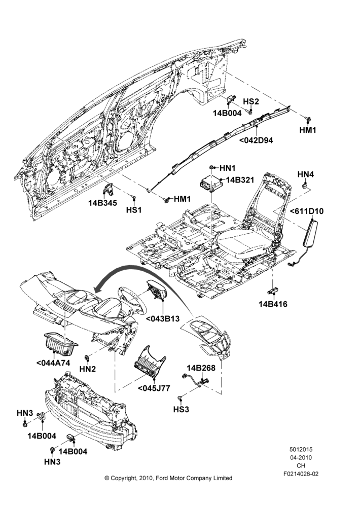 15A - Airbag System, 4 Door Sedan; 26/APR/2010-27/APR/2013