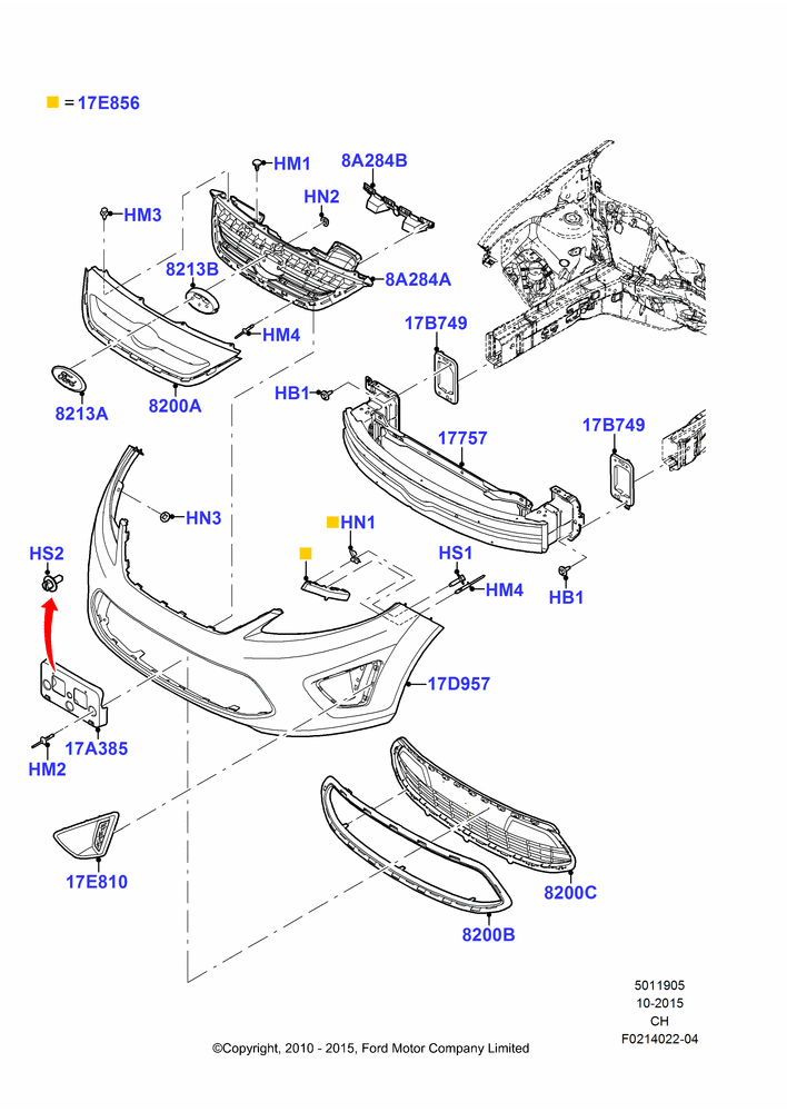 05 - Radiator Grille and Front Bumper; 26/APR/2010-27/APR/2013
