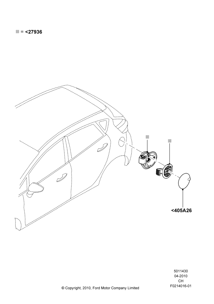 30 - Fuel Tank Filler Door and Controls; 26/APR/2010-27/APR/2013