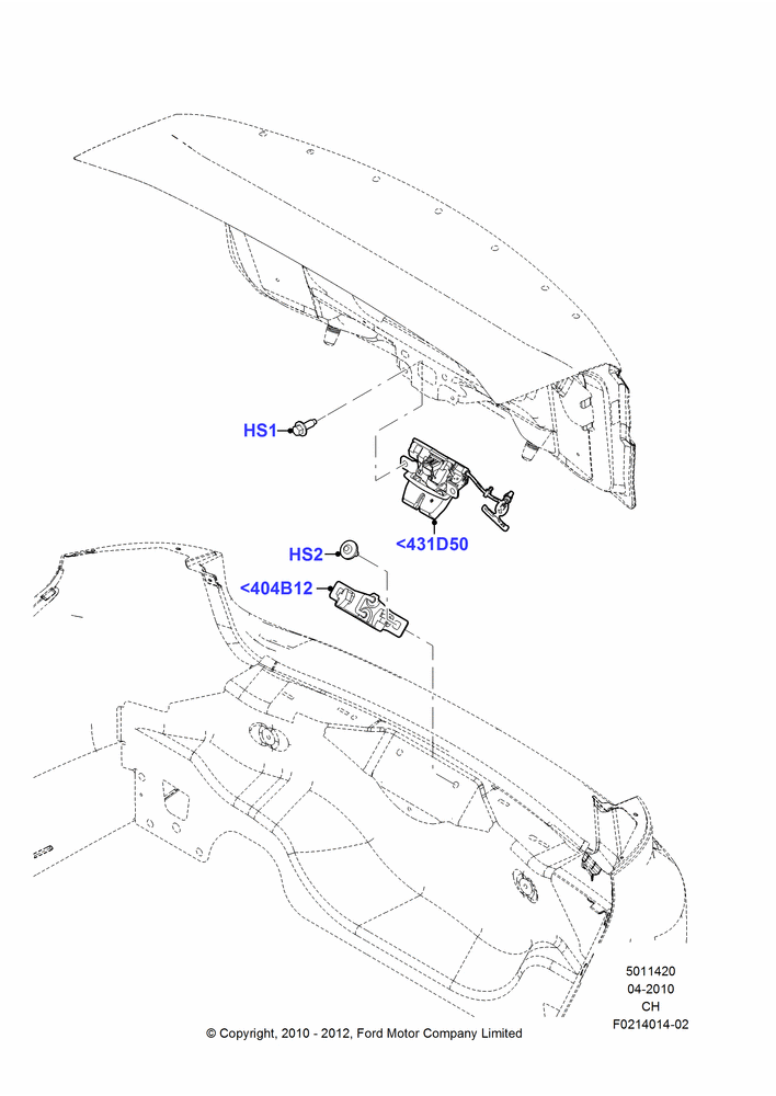 20 - Luggage Compt/Tailgte Lock Controls; 26/APR/2010-27/APR/2013