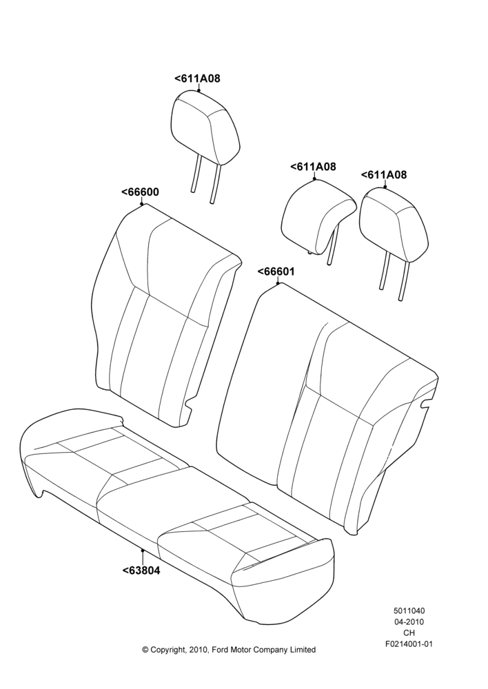 40 - Rear Seat Covers; 26/APR/2010-27/APR/2013