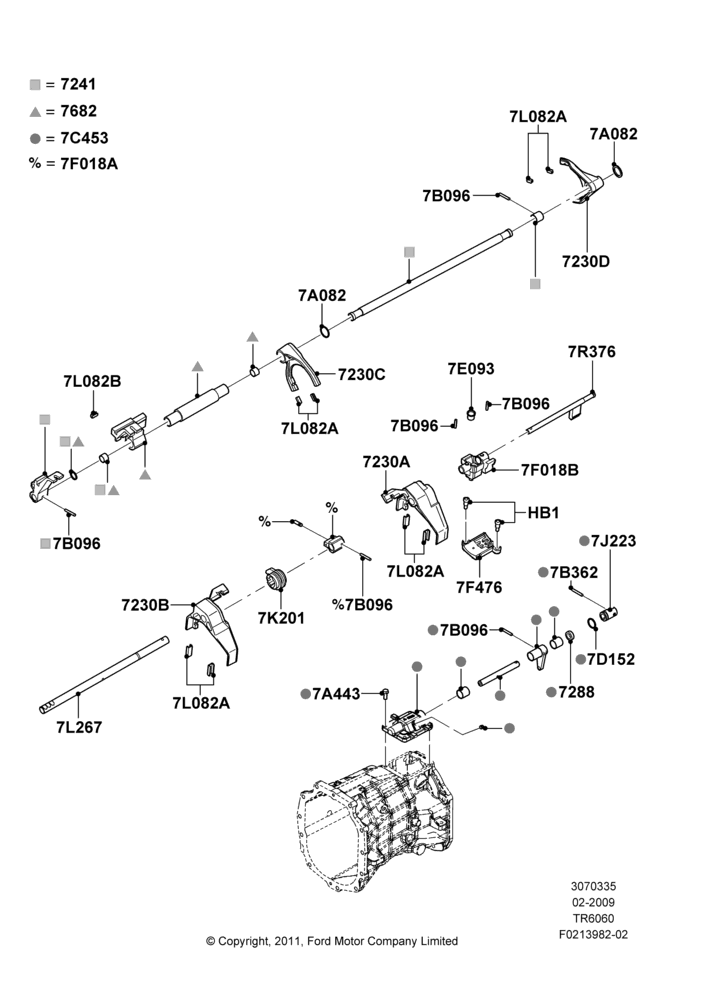 35B - Manual Trans Gear Shift Linkage, 6 Speed Manual Transmission (T56); 26/FEB/2009-30/APR/2012