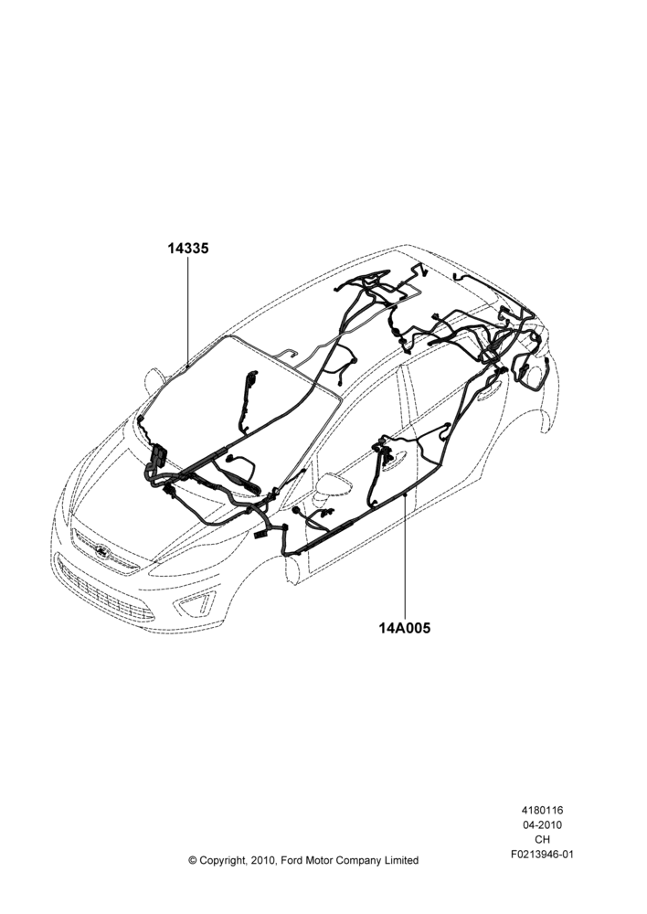 16A - Wiring - Body And Roof Console, 5 Door Sedan; 26/APR/2010-27/APR/2013