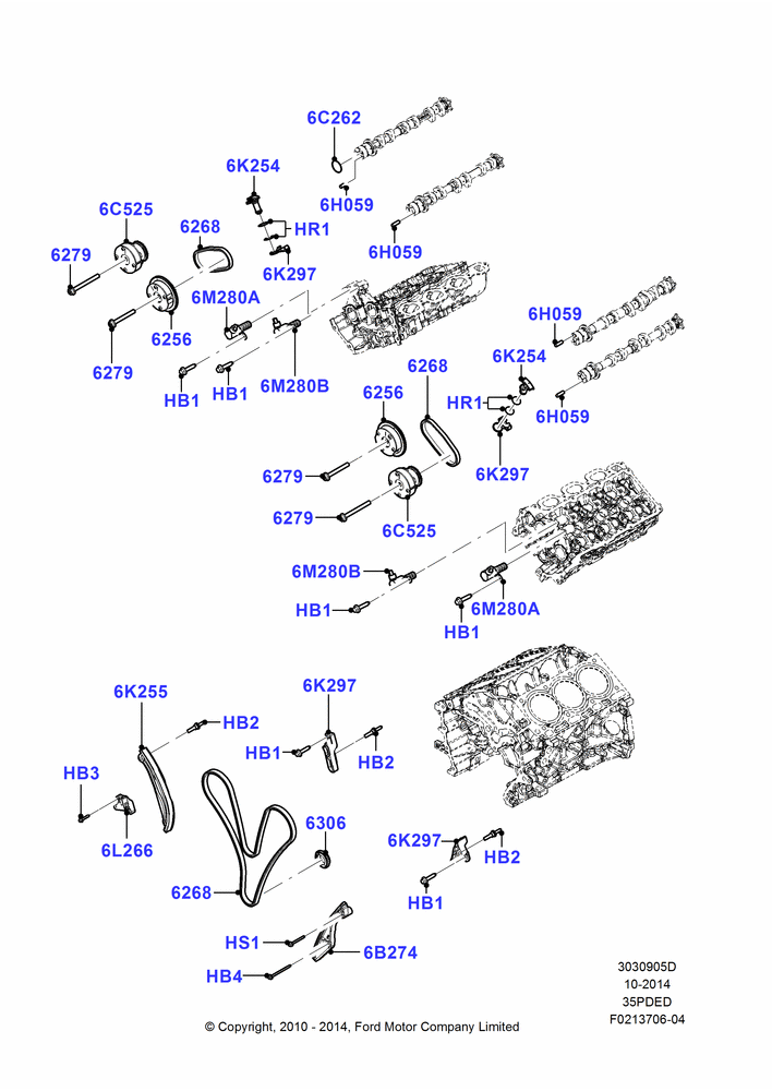 05D - Timing Gear, 3.5L 4V DOHC VCT SMPI V6 Gas; 12/JUL/2010-24/DEC/2014