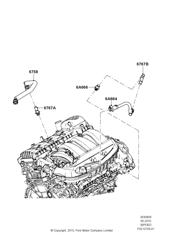 05D - Emission Control - Crankcase, 3.5L 4V DOHC VCT SMPI V6 Gas; 12/JUL/2010-24/DEC/2014