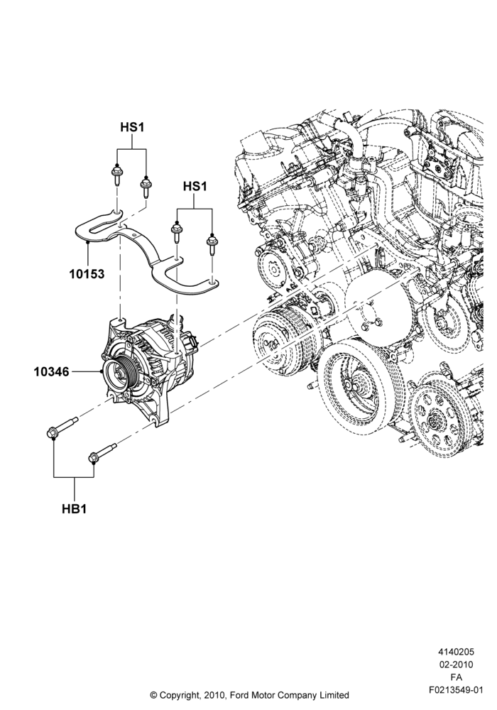 05C - Alternator and Mountings, 6.8L Gas EFI V10; 22/FEB/2010-05/JUL/2016