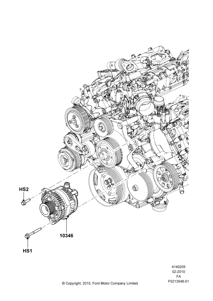 05B - Alternator and Mountings, 6.7L 4V V8 T/C Diesel, Heavy Duty Alternator; 22/FEB/2010-05/JUL/2016