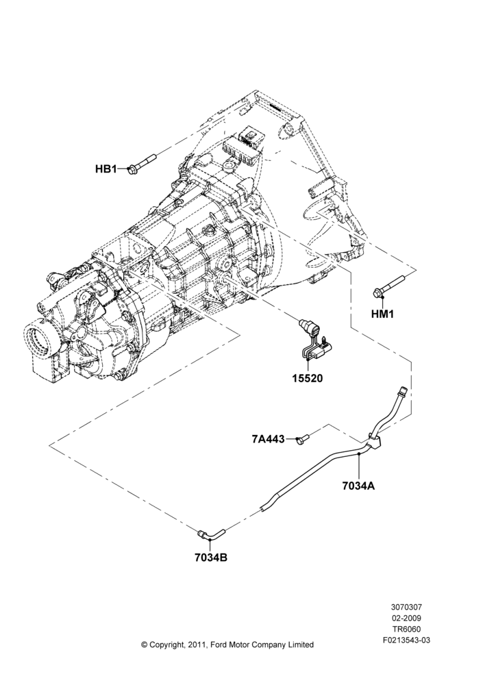 07B - Manual Transmission External Cmpnts, 6 Speed Manual Transmission (T56); 26/FEB/2009-30/APR/2012
