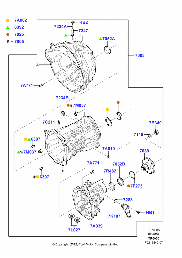 05B - Manual Transmission and Case, 6 Speed Manual Transmission (T56); 26/FEB/2009-30/APR/2012
