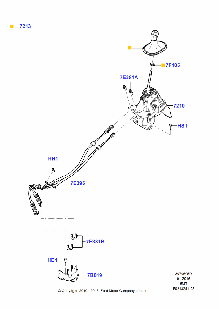 05D - Gear Change Lever - Manual Trans, 4WD, 5 Speed Manual Transmission - AK; 22/DEC/2003-01/MAY/2006
