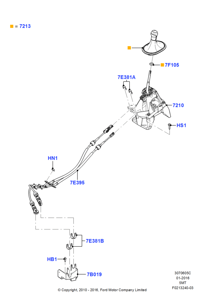05C - Gear Change Lever - Manual Trans, 2WD, 5 Speed Manual Transmission - AK; 22/DEC/2003-01/MAY/2006