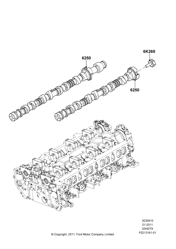 10A - Camshaft, 2.0L EcoBoost (240PS); 08/AUG/2011-24/DEC/2014