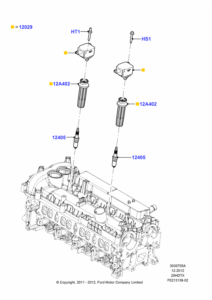 05A - Ignition Coil and Wires/Spark Plugs, 2.0L EcoBoost (240PS); 08/AUG/2011-24/DEC/2014
