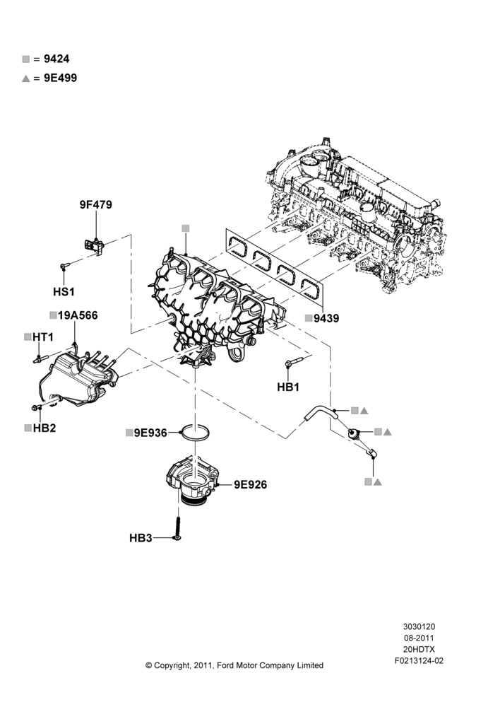 20A - Intake Manifold, 2.0L EcoBoost (240PS); 08/AUG/2011-24/DEC/2014