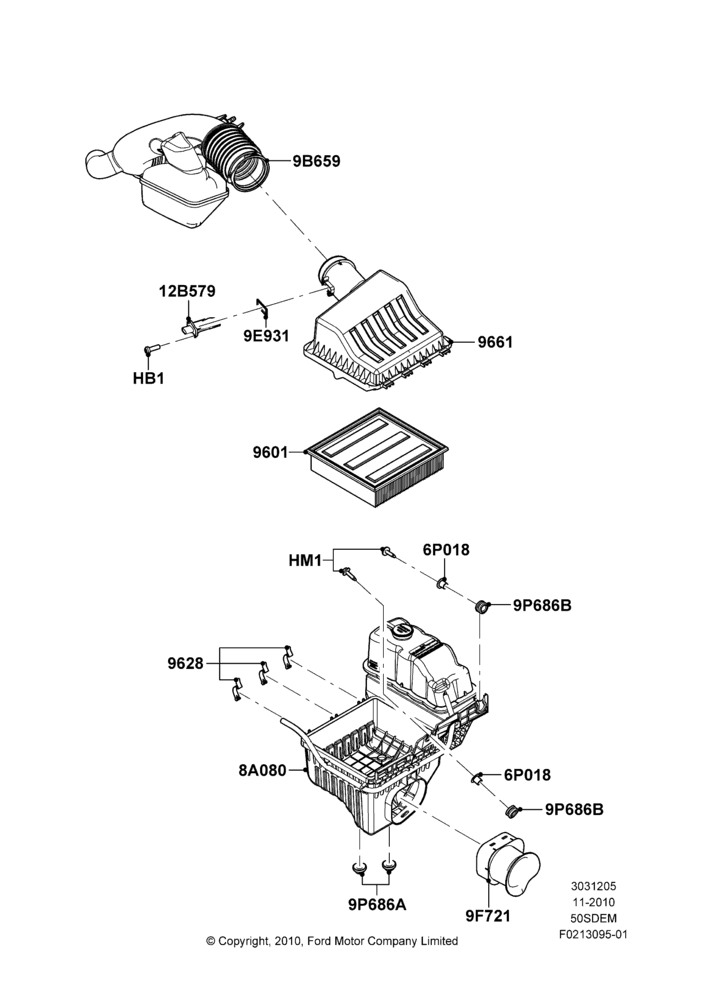 05A - Air Cleaner, MOD 5.0L-4V DOHC SEFI NA; 03/NOV/2010-23/DEC/2014
