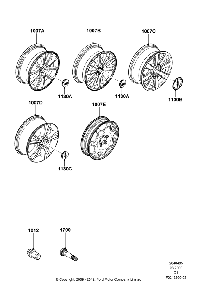 05G - Wheels, With 18" Wheels; 01/JUN/2009-12/JUL/2010