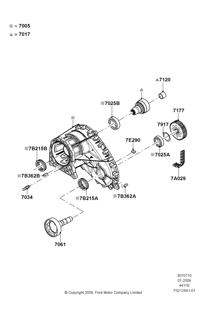 10G - Transfer Drive Components, 4X4 1 Speed Transfer Case With TOD, FRONT; 06/JUL/2009-24/OCT/2011