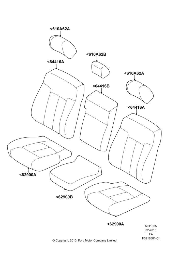 05B - Front Seat Covers, With 40/20/40 Split Bench Frnt Seat; 22/FEB/2010-05/JUL/2016