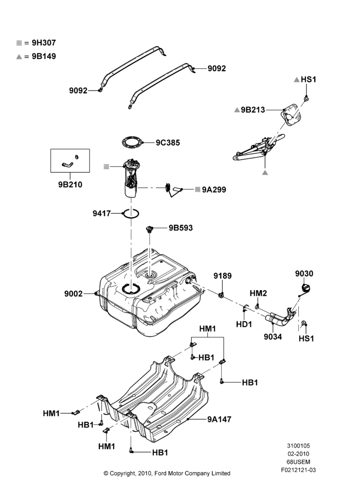 05T - Fuel Tank, 6.8L Gas EFI V10, With Aft-Of-Axle Fuel Tank; 22/FEB/2010-05/JUL/2016
