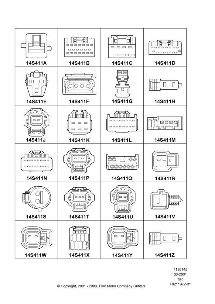 45F - Pigtail Wiring Kits, Miscellaneous, Page A; 04/JUN/2001-01/JUL/2005