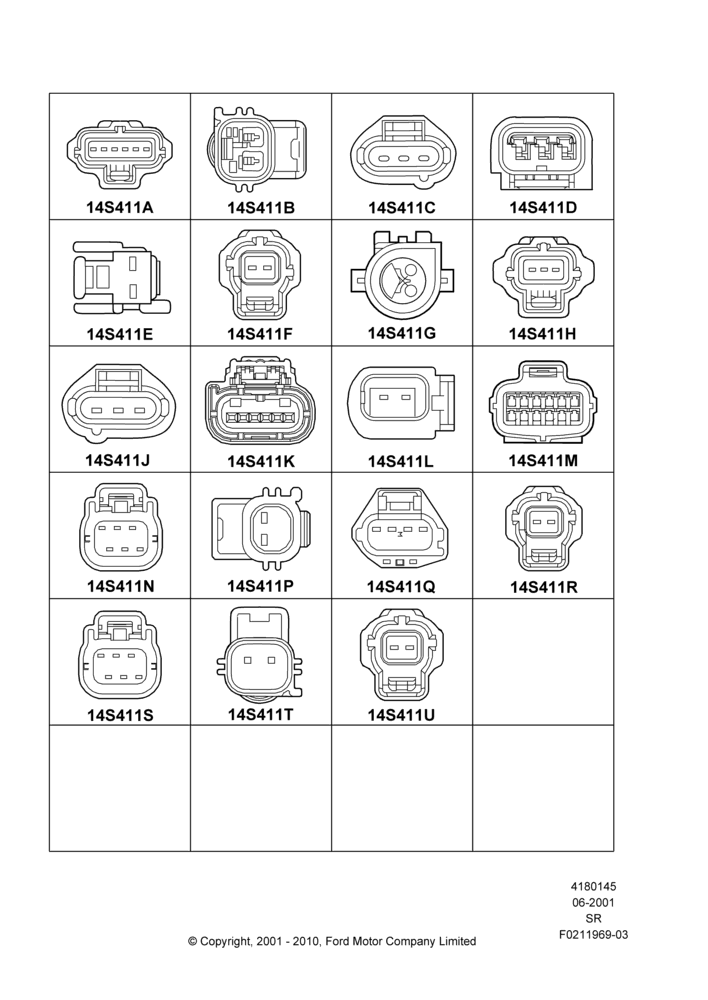 45C - Pigtail Wiring Kits, Sensors; 04/JUN/2001-01/JUL/2005