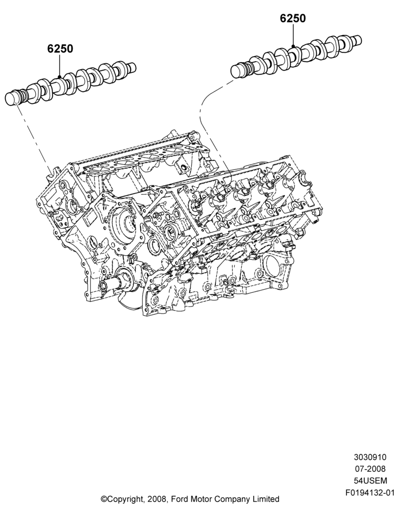 10G - Camshaft, 5.4L 3V V8; 15/SEP/2008-11/AUG/2014